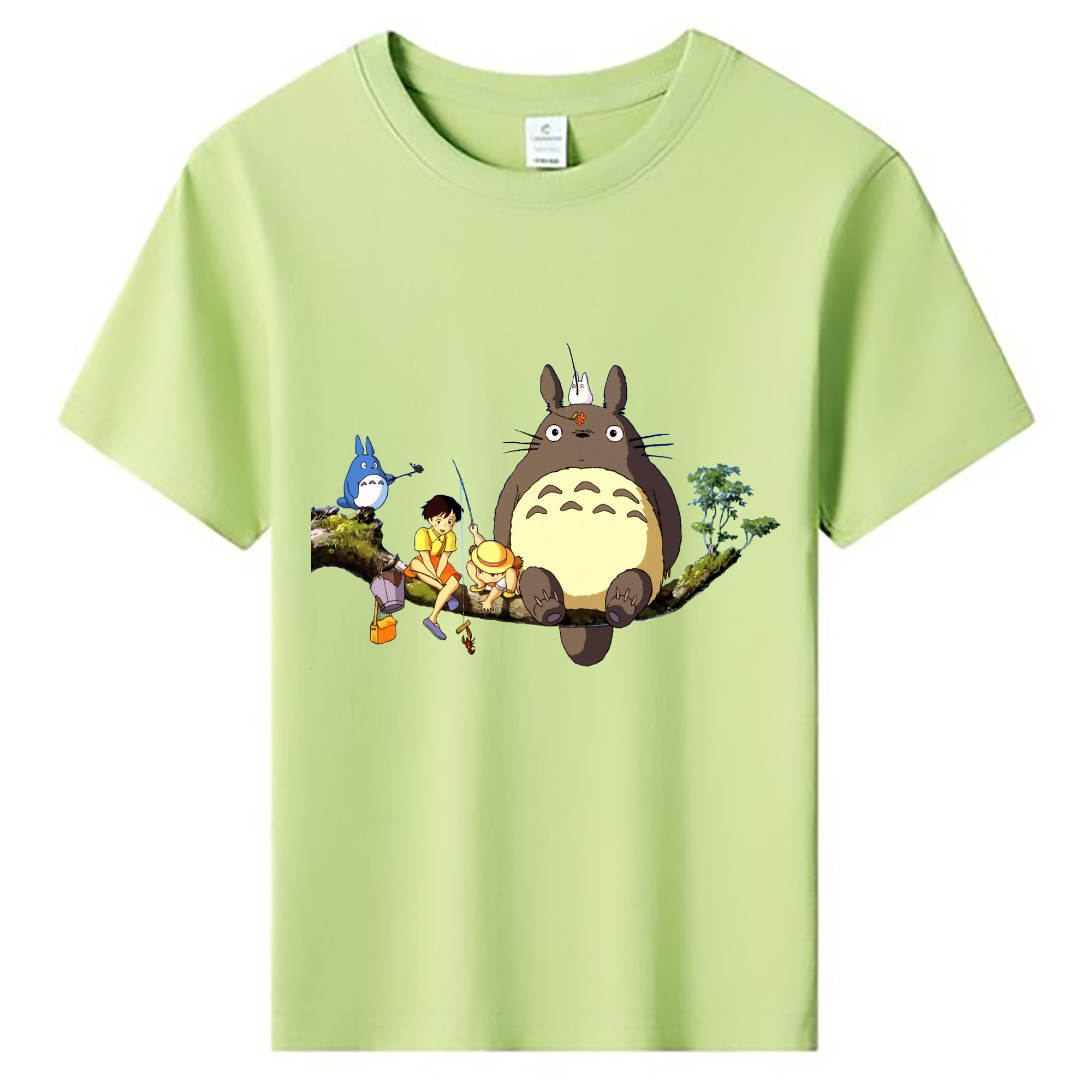 （画像用） となりのトトロ 草壁メイ 草壁サツキ My Neighbor Totoro Satsuki Kusakabe Mei Kusakabe 綿100％キッズTシャツ（フロントプリント）
